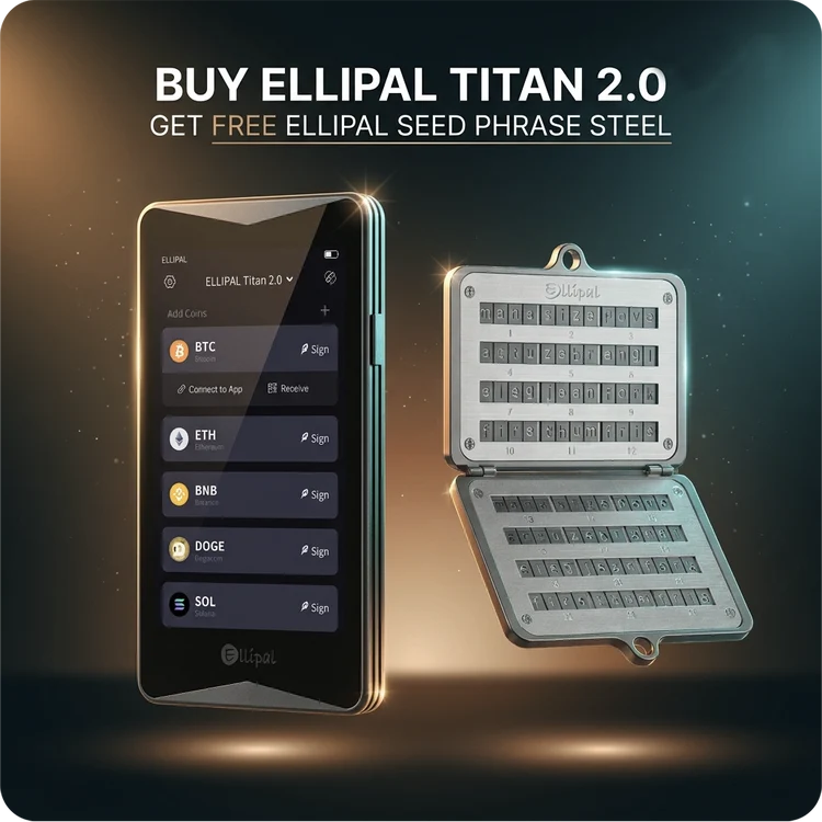 Buy ELLIPAL Titan 2.0, get free ELLIPAL Seed Phrase Steel